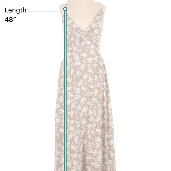 Lulu's Floral Maxi Dress in Brown and Cream - Picture 3 of 4